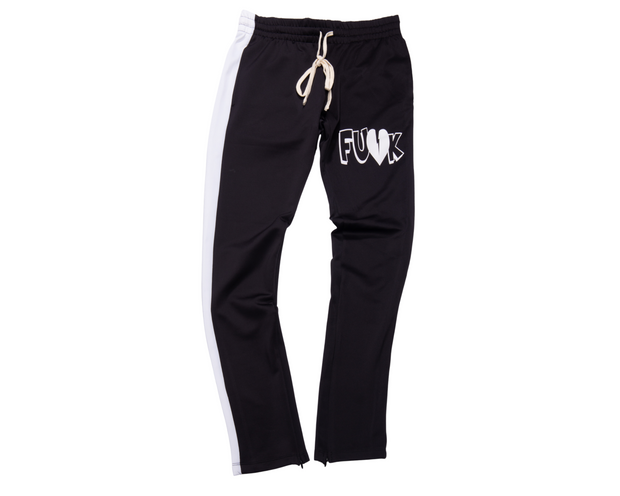 Fuk Love Joggers (Black and white)