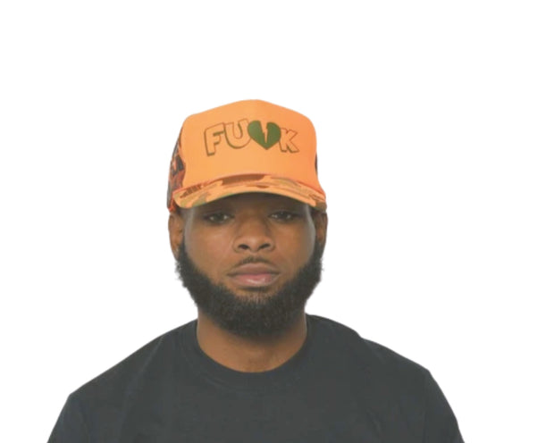 Trucker Hat (Orange Camo)